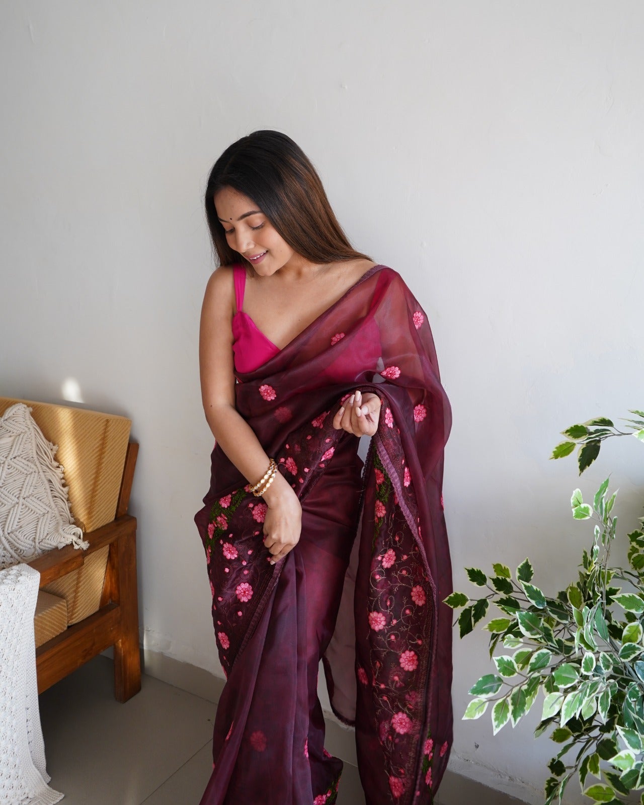Mahjabeen Elegance – A saree draped in royal sophistication