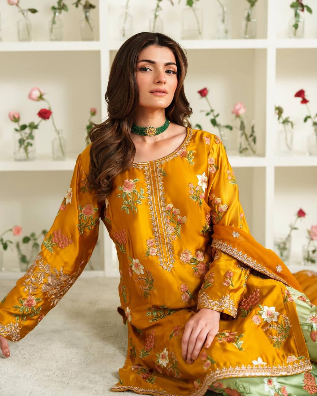 Noor-e-Zard – Embroidered Mustard Elegance
