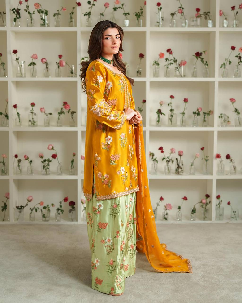 Noor-e-Zard – Embroidered Mustard Elegance