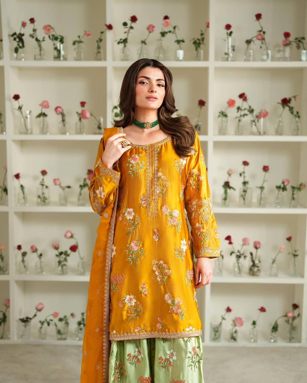 Noor-e-Zard – Embroidered Mustard Elegance