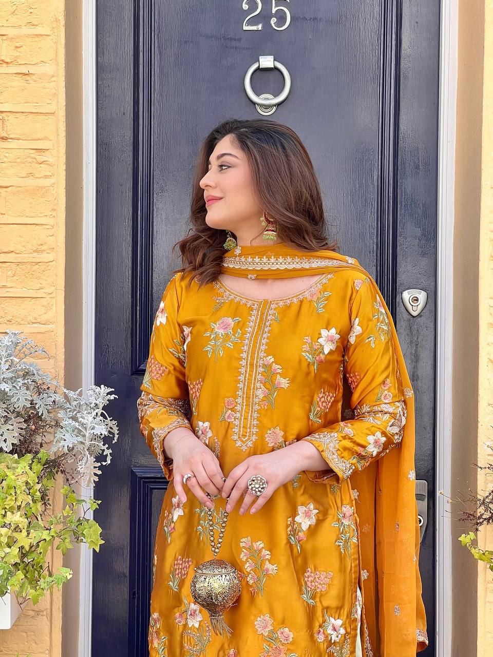 Noor-e-Zard – Embroidered Mustard Elegance