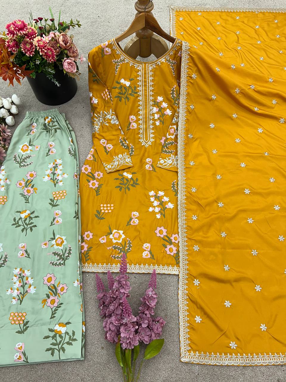 Noor-e-Zard – Embroidered Mustard Elegance