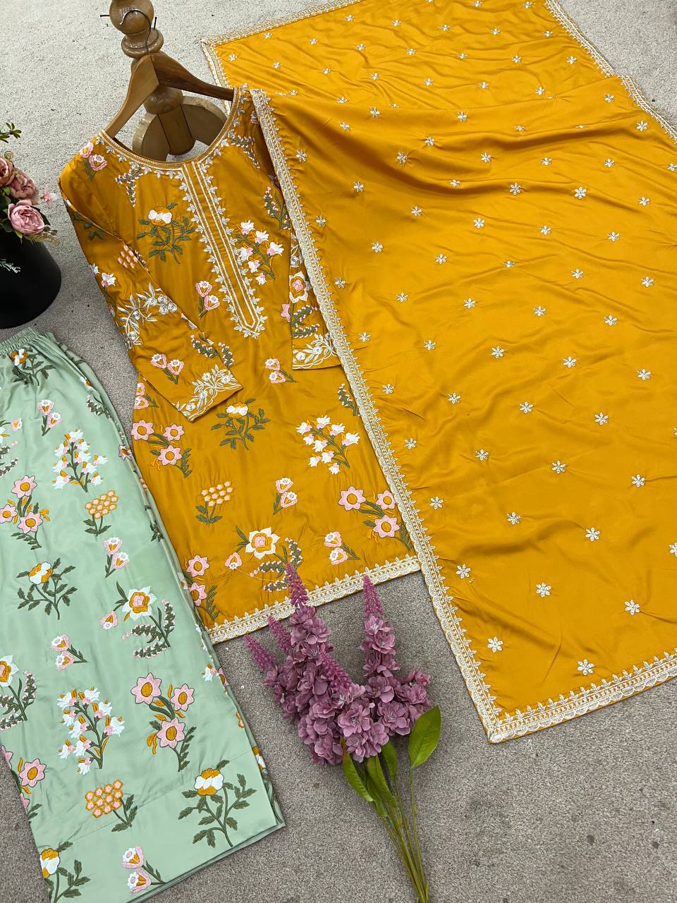 Noor-e-Zard – Embroidered Mustard Elegance